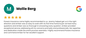 Amber Goff Google Review from Mollie